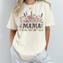  Mama Flower Garden Comfort Colors Tee, Floral Mom Shirt, Spring Garden Tee