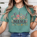  Mama Flower Garden Comfort Colors Tee, Floral Mom Shirt, Spring Garden Tee