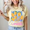 XL Butter La Vita Al Limone Comfort Colors Tee, Summer Lemon Printed Tee, Zesty Lemon Shirt