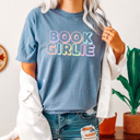 Small Blue Jean Book Girlie Comfort Colors Tee, Book Tok Printed Tee, Reading Books Shirt 