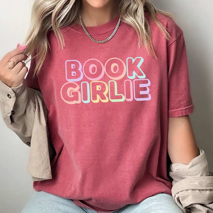 Book Girlie Comfort Colors Tee, Book Tok Printed Tee, Reading Books Shirt 