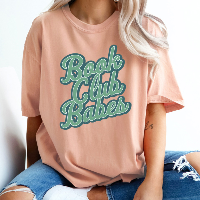 Book Club Babes Comfort Colors Tee, Reading Books Printed Tee, Book Tok Shirt 