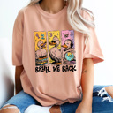 Large Peachy Bruh We Back Teacher Comfort Colors Tee, Back To School Printed Tee, Teacher Funny Duck Shirt