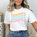  Summer Stacked Comfort Colors Tee, Summer Fun Printed Tee, Colorful Summer Shirt