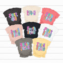  Preppy Neon Teacher Back To School Grades Comfort Colors Tee, Teacher School Printed Tee, Neon Patterned Grade Shirt  