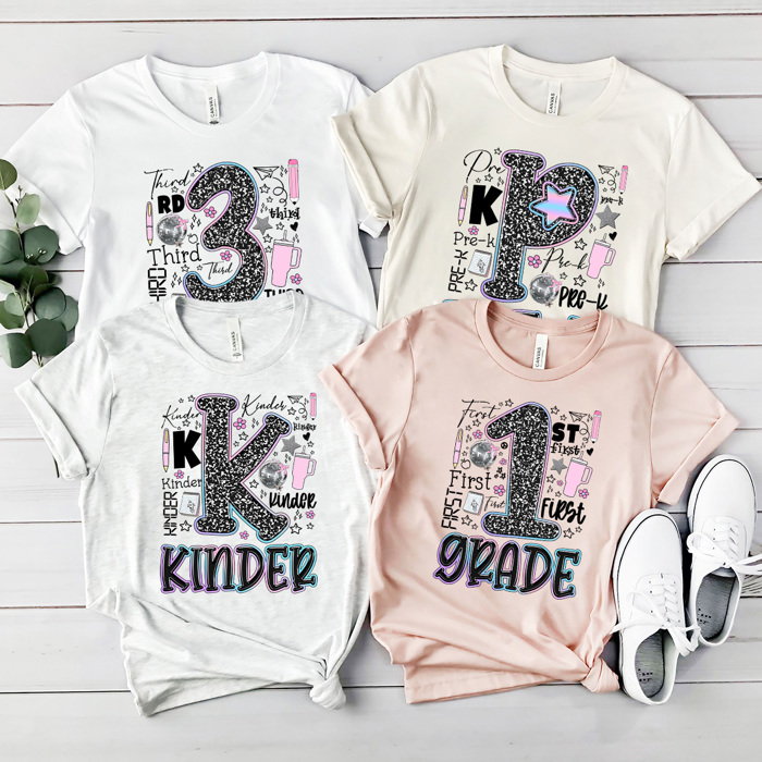 Composition Notebook Grade Teacher Graphic Tee, Back To School Teach Printed Tee, Grade School Shirt