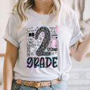  Composition Notebook Grade Teacher Graphic Tee, Back To School Teach Printed Tee, Grade School Shirt