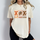  Touch Down Season Comfort Colors Tee, Bows And Football Printed Tee, Fall Football Season Shirt