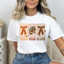XL White Touch Down Season Comfort Colors Tee, Bows And Football Printed Tee, Fall Football Season Shirt