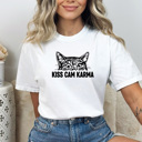 Medium White Kiss Cam Karma Comfort Colors Tee, Funny Viral Kiss Cam Meme Printed Tee, Karma Cat Shirt 