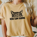  Kiss Cam Karma Comfort Colors Tee, Funny Viral Kiss Cam Meme Printed Tee, Karma Cat Shirt 
