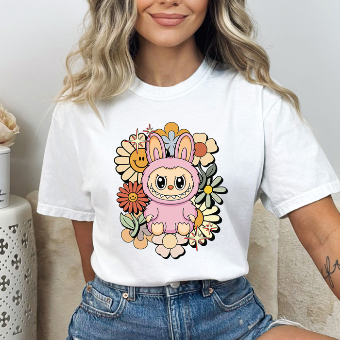 Little Monsters Floral Comfort Colors Tee, Bubu Flowers Printed Tee, Furry Friend Tee