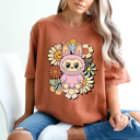 XL Yam Little Monsters Floral Comfort Colors Tee, Bubu Flowers Printed Tee, Furry Friend Tee