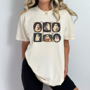  Spooky Ghost Gallery Wall Comfort Colors Tee, Haunted Picture Frames Printed Tee, Halloween Ghost Shirt