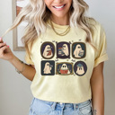 XXL Butter Spooky Ghost Gallery Wall Comfort Colors Tee, Haunted Picture Frames Printed Tee, Halloween Ghost Shirt