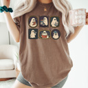 Small Espresso Spooky Ghost Gallery Wall Comfort Colors Tee, Haunted Picture Frames Printed Tee, Halloween Ghost Shirt