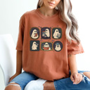 XL Yam Spooky Ghost Gallery Wall Comfort Colors Tee, Haunted Picture Frames Printed Tee, Halloween Ghost Shirt