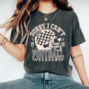 XXL Pepper Sorry I Can't It Is Football Season Comfort Colors Tee, Funny Football Mom Printed Tee, Funny Game Day Shirt 