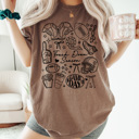 XL Espresso Touch Down Season Football Comfort Colors Tee, Trendy Game Day Collage Printed Tee, Football Season Shirt 