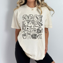  Touch Down Season Football Comfort Colors Tee, Trendy Game Day Collage Printed Tee, Football Season Shirt 