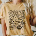  Touch Down Season Football Comfort Colors Tee, Trendy Game Day Collage Printed Tee, Football Season Shirt 