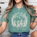  Girls Will Be Girls Witchy Comfort Colors Tee, Witch Coven Funny Printed Tee, Halloween Spooky Shirt