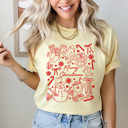  Merry Chirstmas Comfort Colors Tee, Holiday Printed Tee 