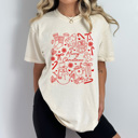 XXL Ivory Merry Chirstmas Comfort Colors Tee, Holiday Printed Tee 