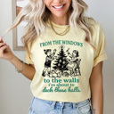  From The Window To The Walls I'm About To Deck These Halls Comfort Colors Tee, Christmas Funny Graphic Tee
