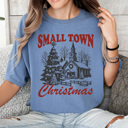Small Blue Jean Samll Town Christmas Comfort Colors Tee, Holiday Graphic Tee, Winter Wonderland Shirt 