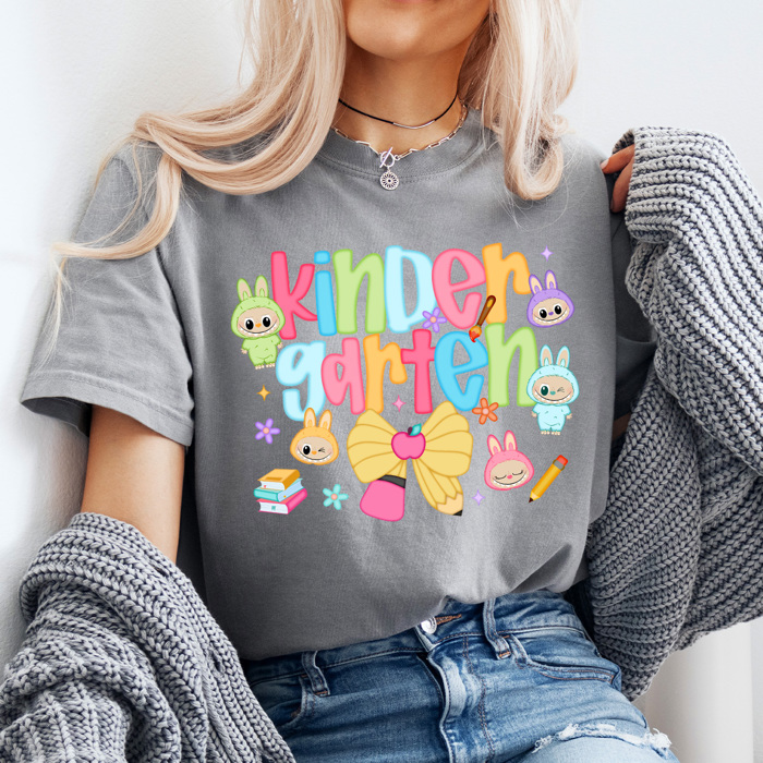Little Monsters Back To School Grades Teacher Comfort Colors Tee, Trendy Monsters Printed Tee, BuBu Grade Tees