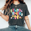  Little Monsters Back To School Grades Teacher Comfort Colors Tee, Trendy Monsters Printed Tee, BuBu Grade Tees