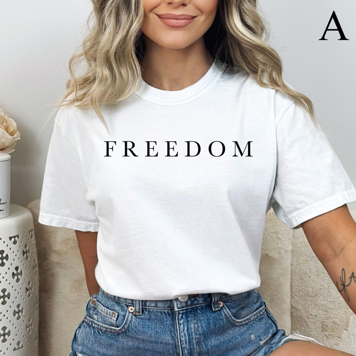 Freedom Comfort Colors Tees, Free Speech Graphic Tee, God Family Country Printed Tee 