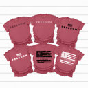 XL Crimson Freedom Comfort Colors Tees, Free Speech Graphic Tee, God Family Country Printed Tee 