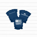 Medium Navy Freedom Comfort Colors Tees, Free Speech Graphic Tee, God Family Country Printed Tee 
