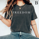  Freedom Comfort Colors Tees, Free Speech Graphic Tee, God Family Country Printed Tee 