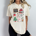 XL Ivory Teacher Christmas Comfort Colors Tee, Joy To Teach Holiday Graphic Tee, Christmas School Shirt 