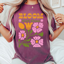 XXL Berry Bloom With Grace Comfort Colors Tee, Whimsical Flowers Graphic Tee, Spring Floral Shirt
