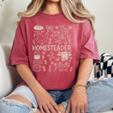 XL Crimson Homesteader Comfort Colors Tee, Farm Life Graphic Tee, Homemaker Shirt 