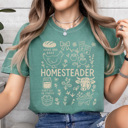 Medium Light Green Homesteader Comfort Colors Tee, Farm Life Graphic Tee, Homemaker Shirt 