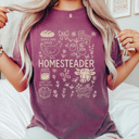  Homesteader Comfort Colors Tee, Farm Life Graphic Tee, Homemaker Shirt 