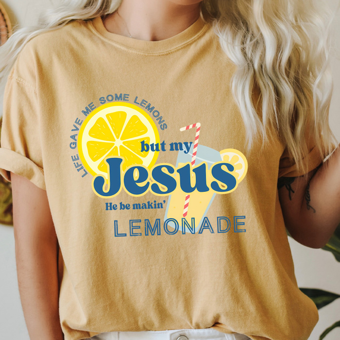 Jesus Be Making Lemonade Comfort Colors Tee, Jesus Spring Graphic Tee, Worship Easter Shirt 