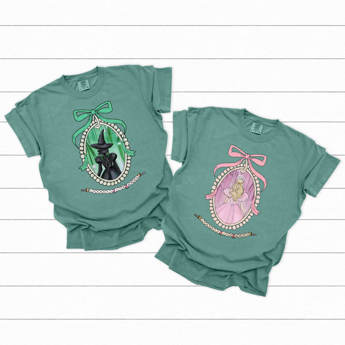Change For The Good Comfort Colors, Green Witch, Pink Witch, Trendy Printed Tee, Pink And Green Graphic Tee