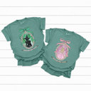 Small Light Green Change For The Good Comfort Colors, Green Witch, Pink Witch, Trendy Printed Tee, Pink And Green Graphic Tee