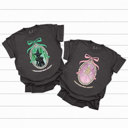 Medium Pepper Change For The Good Comfort Colors, Green Witch, Pink Witch, Trendy Printed Tee, Pink And Green Graphic Tee