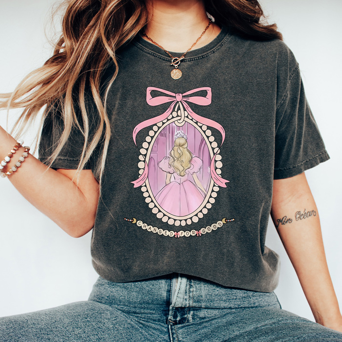 Change For The Good Comfort Colors, Green Witch, Pink Witch, Trendy Printed Tee, Pink And Green Graphic Tee