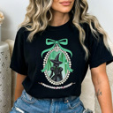  Change For The Good Comfort Colors, Green Witch, Pink Witch, Trendy Printed Tee, Pink And Green Graphic Tee