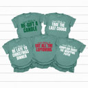 Small Light Green Most Likely To Christmas Comfort Colors Tee, Funny Holiday Tee, Christmas Day Matching Shirts