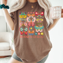 XXL Espresso Be Kind To All Kinds Butterflies Comfort Colors, Spring Floral Butterfly Graphic Tee, Flower Butterfly Shirt   