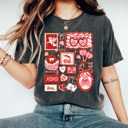 XXL Pepper Valentines Girly Comfort Colors Tee, Cupid Lover Graphic Tee, V-Day Cake Shirt